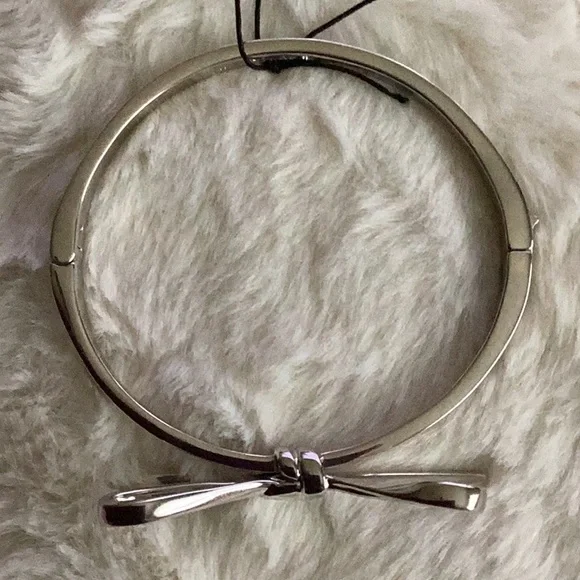 Kate Spade Sterling Silver Bow bangle bracelet - Picture 2 of 3
